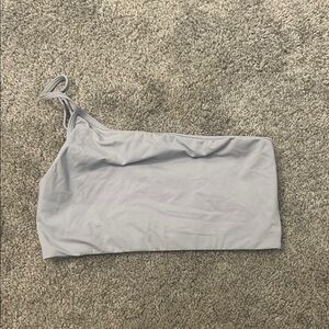Skims Light Gray One-Shoulder Top